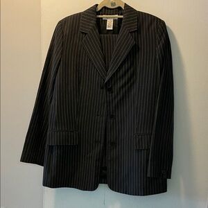 Classic Black Pinstripe Women’s pant suit